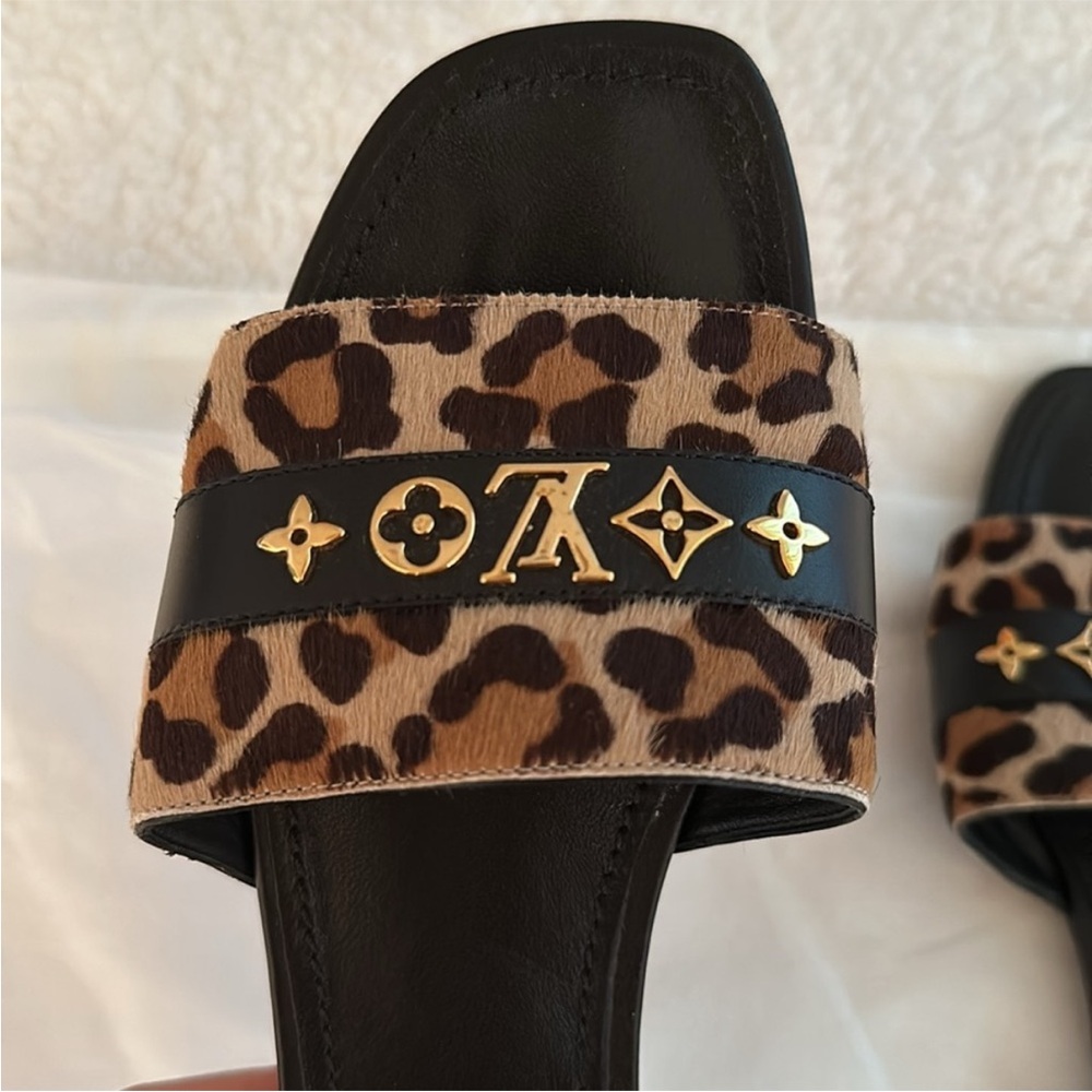 Louis Vuitton leopard revival flat mules - Picture 9 of 15